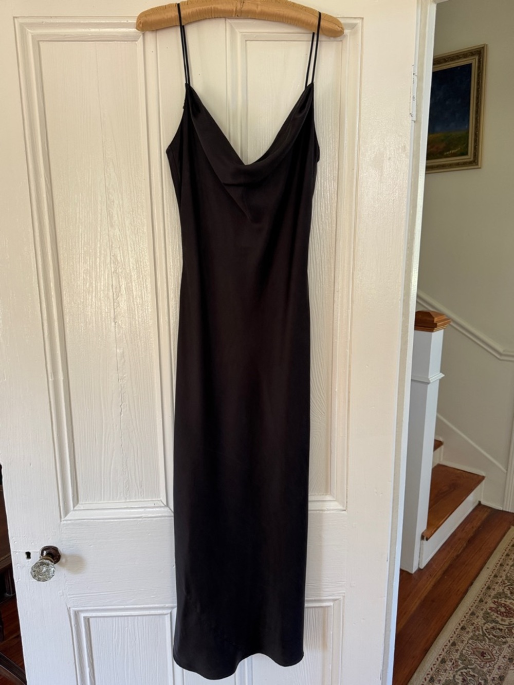 Y2K Classic Vintage Victoria’s Secret Black 100% Silk Slip Gown sz M